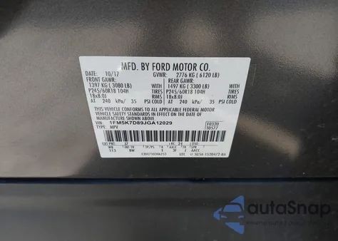 2018 Ford Explorer Xlt from USA, damaged, VIN 1FM5K7D89JGA12029